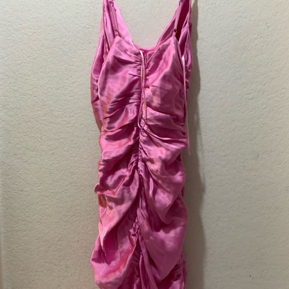 Bardot Revolve Mini Ruched Dress Women's 6 Small Vint Pink Cocktail Party Event - Picture 5 of 10